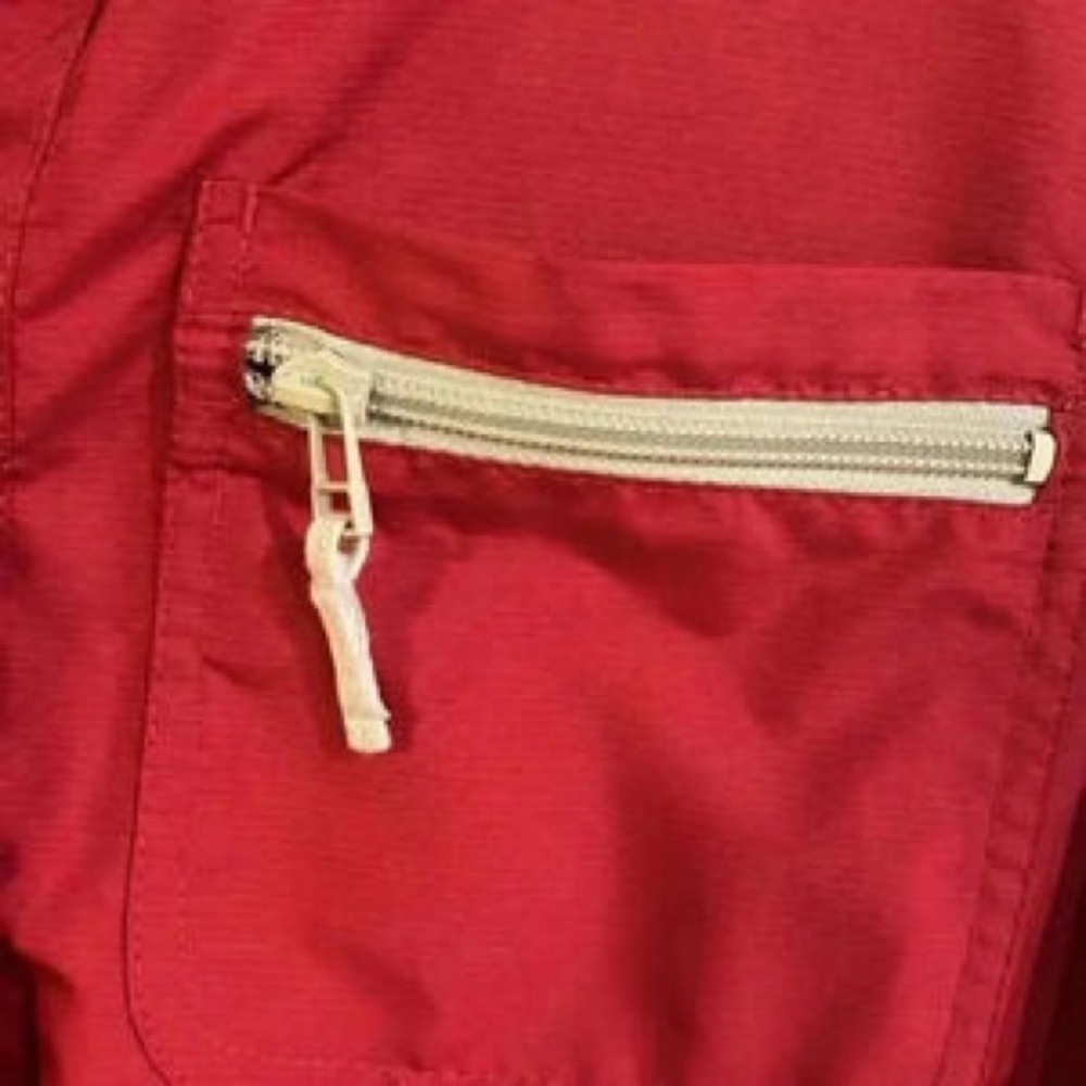 Red Women's Hooded Anorak Jacket - Picture 4 of 10
